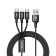 BASEUS Rapid Series 3-in-1 Fast Charging Data Cable (120cm)
