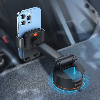 Baseus Car Mount Holder Pro Easy Control Clamp Suction Cup Version - Black