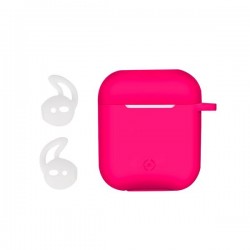 Celly Airpods 1st/2nd Generation Protective Case + Sport Hooks - Pink