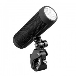 Celly Bike Lamp With Power Bank and Speaker - Black