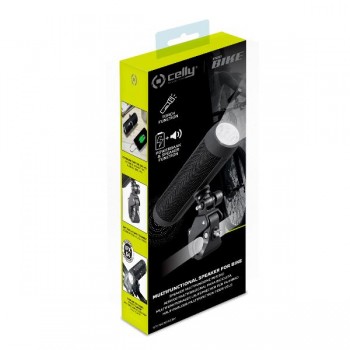 Celly Bike Lamp With Power Bank and Speaker - Black