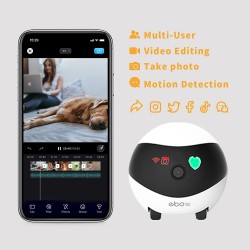 Enabot Home Security Camera with Self-Charging, Night Vision, Wireless Camera for Pet, Elderly & Baby