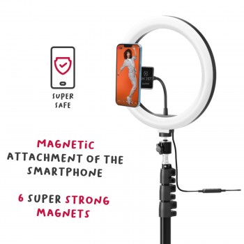 Celly CLICKGHOSTUSB - Professional Tripod with Magnetical Holder (CLICKGHOSTUSBBK)