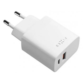 FIXED USB-C/USB Travel Charger 20W | FIXC20N-CU-WH - White