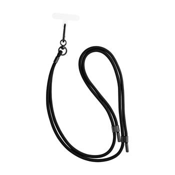 Universal FIXED NeckUni lanyard for phones with back cover, black