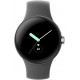 Google Pixel Watch LTE Smartwatch - Polished Silver case w/ Charcoal Gray Active band