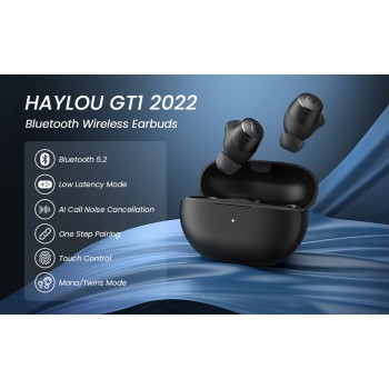 Haylou GT1 2022 TWS Earbuds - Black