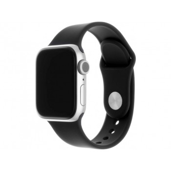 FIXED SILICONE STRAP SET FOR APPLE WATCH 42/44/45 MM, BLACK