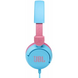 JBL Jr 310 - Children's over-ear headphones with aux cable and built-in microphone - Blue/Pink