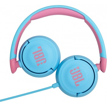 JBL JR310 - Children's over-ear headphones with aux cable and built-in microphone - Blue/Pink