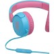 JBL JR310 - Children's over-ear headphones with aux cable and built-in microphone - Blue/Pink
