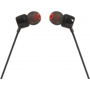 JBL TUNE 110 - In-Ear Headphone with One-Button Remote - Black