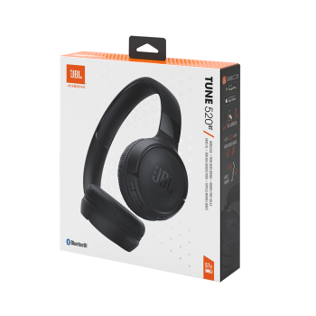JBL Tune 520BT: Wireless On-Ear Headphones with Purebass Sound (With Microphone) - Black