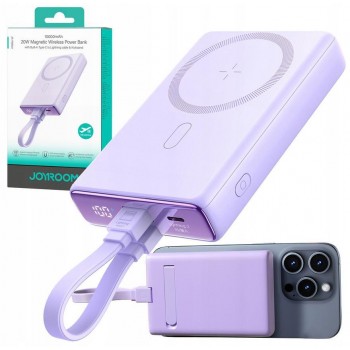 Joyroom (JR-PBM01) 20W Power Bank 10000mAh with Built-in Cable&Kickstand - Purple