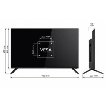 KIVI 32" HD TV KIVI 32H730QB Smart/Android TV - Black