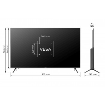 KIVI 50" UHD TV KIVI 50U760QB Smart/Android TV - Black