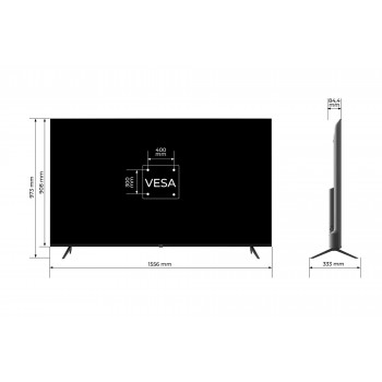 KIVI 70" UHD TV KIVI 70U760QB Smart/Android TV - Black