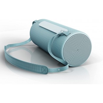 WE by Loewe. HEAR 2 Outdoor/Indoor Bluetooth Speaker, Splashproof Portable Rechargeable Mini 60 Watt Wireless Speaker with Crystal Clear Audio Quality & Long Battery Life - Aqua Blue