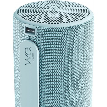 WE by Loewe. HEAR 2 Outdoor/Indoor Bluetooth Speaker, Splashproof Portable Rechargeable Mini 60 Watt Wireless Speaker with Crystal Clear Audio Quality & Long Battery Life - Aqua Blue