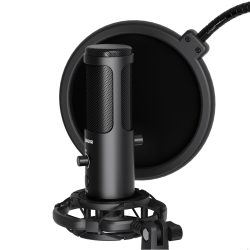 Lorgar Voicer 931, Pro Audio Condenser USB Microphone - Fully Equipped, With Desktop Boom Arm & Tripod TF6
