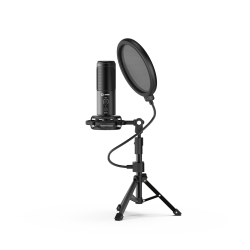Lorgar Voicer 721, Pro Audio Condenser USB Microphone - Fully Equipped, With Tripod WF5