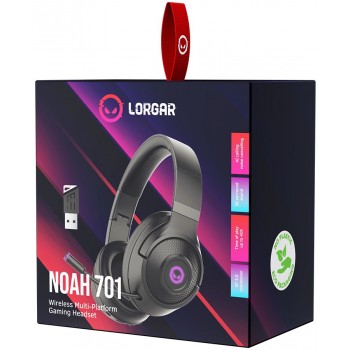 Lorgar Noah 701 Wireless Gaming Headset -  Black 