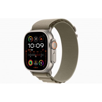 Apple Watch Series Ultra 2, 49mm - Titanium Case With Small Olive Alpine Loop