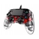 Nacon Wired Compact Controller For PlayStation 4 - Transparent Red