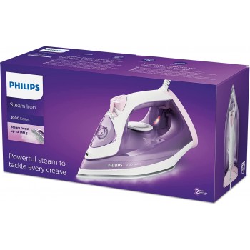 Philips Steam Iron, 2000W, 30 g/min Steam Output - Violet