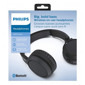 Philips 4000 Series Black Wireless On-Ear Headphones - Black