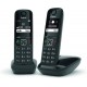 Gigaset Corded Telephone AS690 Duo - Black
