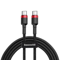 Baseus Cafule Cable USB-C to USB-C 60W 1M Black-Red