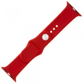FIXED SILICONE STRAP SET FOR APPLE WATCH 42/44/45 MM, RED