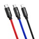 Baseus Three Primary Colors 3in1 Cable USB - micro USB / Lightning / USB-C 