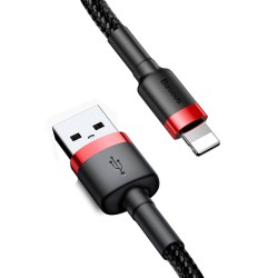 Baseus Cafule Cable Durable Nylon Braided Wire USB to Lightning QC 3.0 2.4A 2M