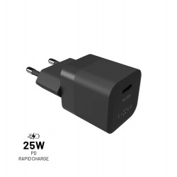 FIXED MinI charger with USB-C output and PD support 25W - black