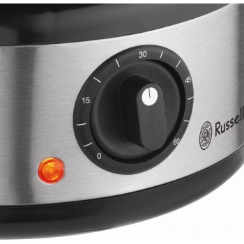 Russell Hobbs Food Collection Compact Food Steamer 14453, 7 L - Brushed Stainless Steel [Energy Class A]