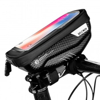 WILDMAN Bicycle bag E1 Touch Screen Cycling Front Handlebar Waterproof 1L - Black