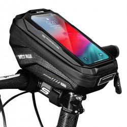 WILDMAN Bicycle bag X1 Touch screen (max 6.7 inch) Cycling Front Frame Handlebar Waterproof 1L - Black