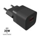 FIXED Mini charger with USB-C/USB 3.0, 20W - Black