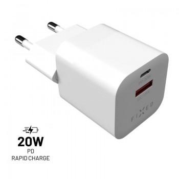 FIXED Mini charger with USB-C/USB 3.0, 20W - White